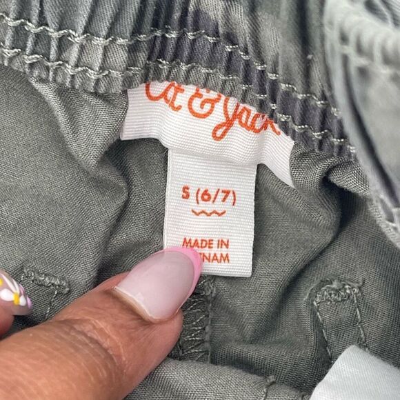 Cat & Jack Boys Camo Cargo Shorts Size S (6/7) Pull-On Drawstring Knee Length - Picture 7 of 10